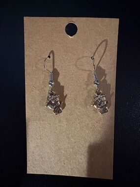 Silver hello kitty Dangle Earrings - Women's Jewelry